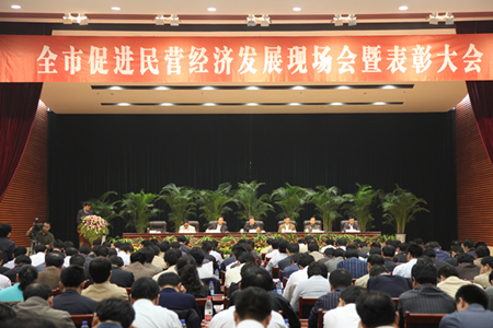 济南市促进民营经济发展表彰大会隆重召开