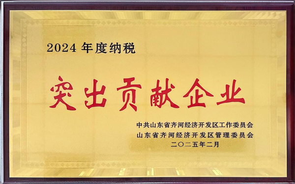 集团冠威园区获评齐河经济开发区2024年度纳税“突出贡献企业”