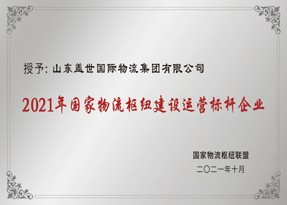 国家物流枢纽建设运营标杆企业