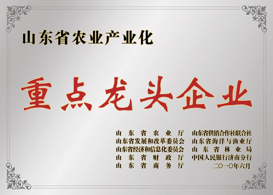 山东省农业产业化重点龙头企业