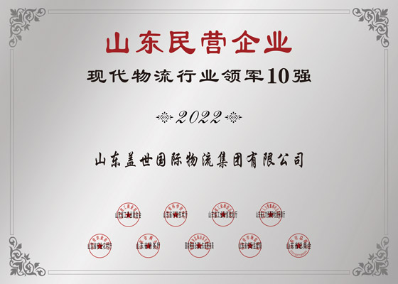 山东民营企业现代物流行业领军10强