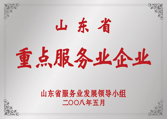 山东省重点服务业企业